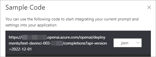 The endpoint of a deployed model in Azure OpenAI.