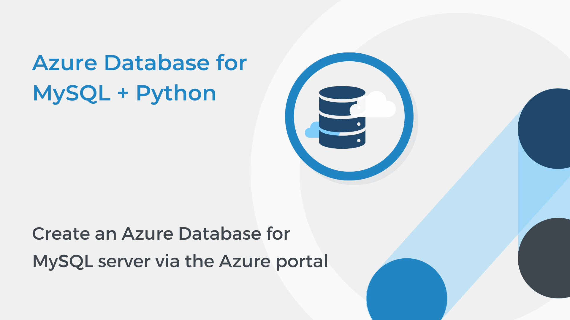 Create an Azure Database for MySQL header image