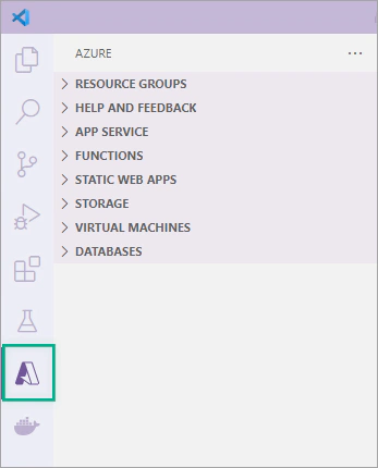 Azure icon in VS Code