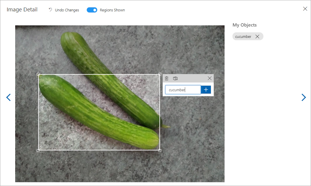 Object detection: cucumber
