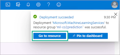 Select Go to resource