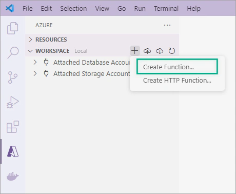 Create an Azure Function in Visual Studio Code